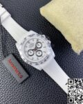 5G Custom Replica Rolex Daytona White Ceramic Rubber Strap