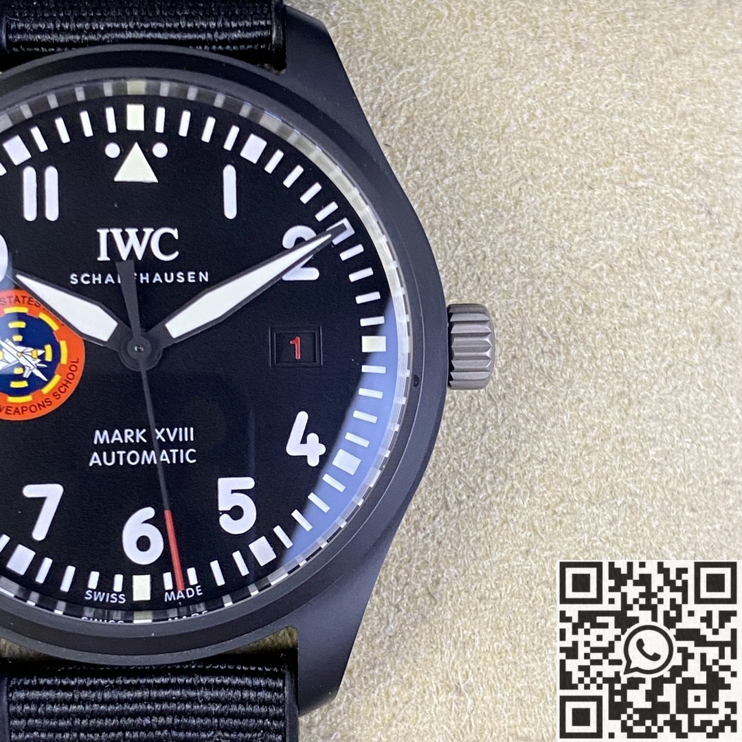 M+ Factory Replica IWC Pilot IW324705 Black Dial