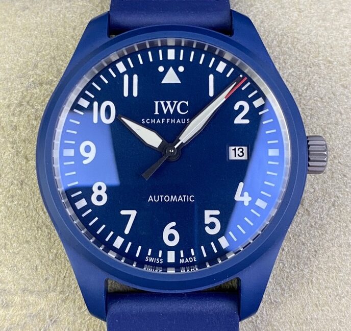 M+ Factory Replica IWC Pilot IW328101 Blue Ceramic Case