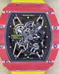 T+ Factory Richard Mille Replica Watches RM35-02 Carbon Fiber Case Yellow Tape