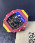 T+ Factory Richard Mille Replica Watches RM35-02 Carbon Fiber Case Yellow Tape