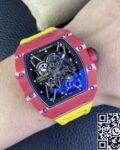 T+ Factory Richard Mille Replica Watches RM35-02 Carbon Fiber Case Yellow Tape