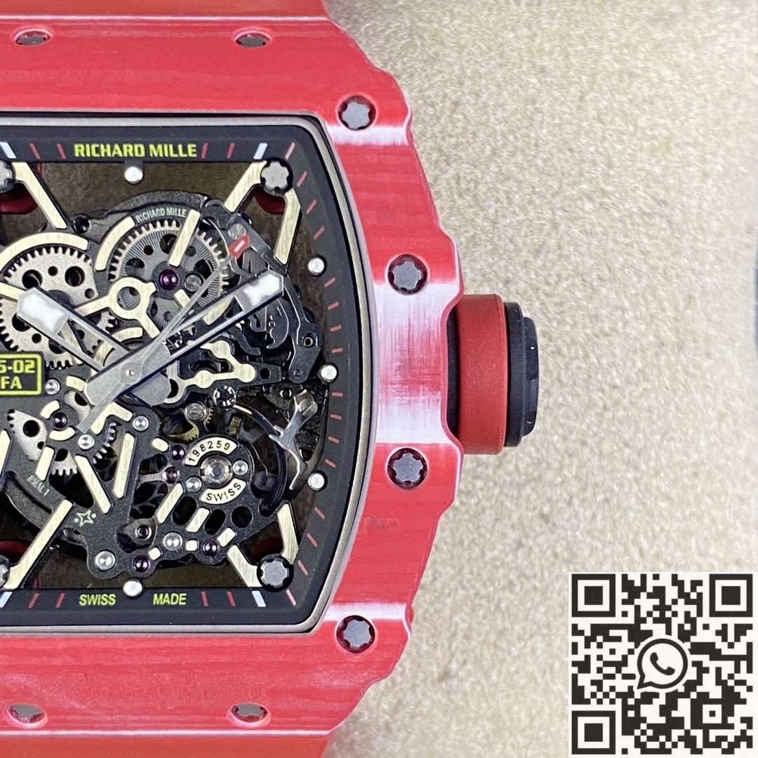 T+ Factory Richard Mille Replica Watches RM35-02 Red Carbon Fiber Case