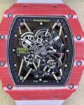 T+ Factory Richard Mille Replica Watches RM35-02 Carbon Fiber Case White Rubber Tapes