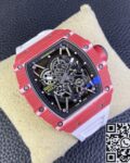 T+ Factory Richard Mille Replica Watches RM35-02 Carbon Fiber Case White Rubber Tapes