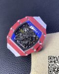 T+ Factory Richard Mille Replica Watches RM35-02 Carbon Fiber Case White Rubber Tapes