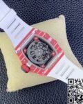 T+ Factory Richard Mille Replica Watches RM35-02 Carbon Fiber Case White Rubber Tapes