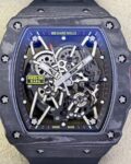 T+ Factory Richard Mille Replica Watches RM35-02 Black Carbon Fiber Case