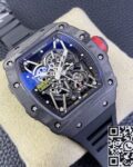 T+ Factory Richard Mille Replica Watches RM35-02 Black Carbon Fiber Case