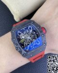 T+ Factory Richard Mille Replica Watches RM35-02 Red Rubber Straps