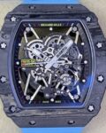 T+ Factory Richard Mille Replica Watches RM35-02 Blue Rubber Straps