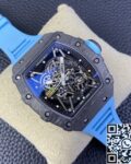 T+ Factory Richard Mille Replica Watches RM35-02 Blue Rubber Straps