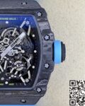 T+ Factory Richard Mille Replica Watches RM35-02 Blue Rubber Straps