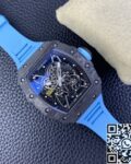 T+ Factory Richard Mille Replica Watches RM35-02 Blue Rubber Straps