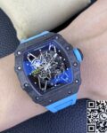 T+ Factory Richard Mille Replica Watches RM35-02 Blue Rubber Straps