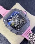 T+ Factory Richard Mille Replica Watches RM35-02 Pink Rubber Strap