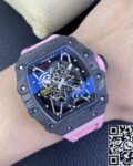 T+ Factory Richard Mille Replica Watches RM35-02 Pink Rubber Strap