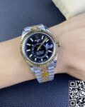 Noob Factory Replica Rolex Sky Dweller M336933-0004 Gloss Black Dial