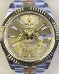 Noob Factory Replica Rolex Sky Dweller M336933-0002 Champagne Dial