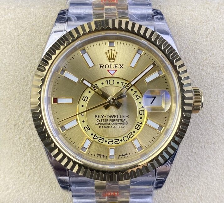 Noob Factory Replica Rolex Sky Dweller M336933-0002 Champagne Dial