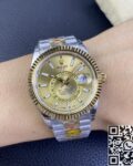 Noob Factory Replica Rolex Sky Dweller M336933-0002 Champagne Dial