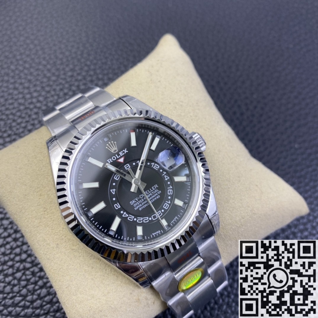 Noob Factory Replica Rolex Sky Dweller M336939-0007 Gloss Black Dial