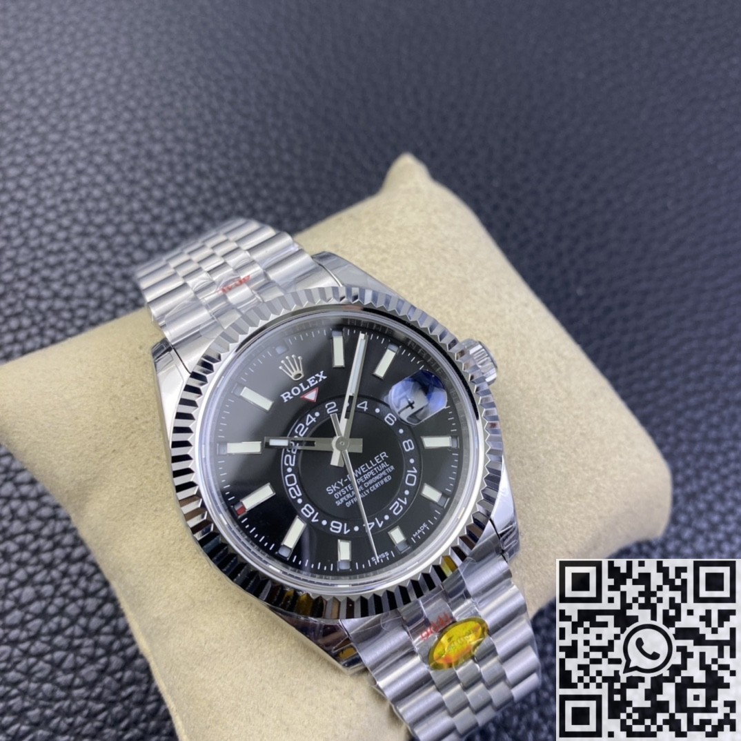 Noob Factory Replica Rolex Sky Dweller M336934-0008 Gloss Black Dial