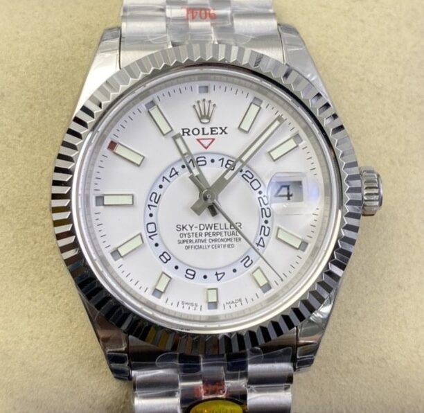 Noob Factory Replica Rolex Sky Dweller M336934-0004 White Dial