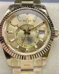 Noob Factory Replica Rolex Sky Dweller M326933-0009 Golden Watch Series