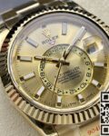 Noob Factory Replica Rolex Sky Dweller M326933-0009 Golden Watch Series