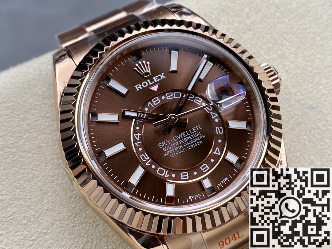 Noob Factory Replica Rolex Sky Dweller M326935-0006 Rose Gold Watch Series