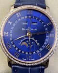 OM Factory Replica Blancpain Villeret 6654 Blue Dial Size 40mm Series