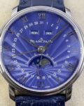 OM Factory Replica Blancpain Villeret 6654-1529-55B Blue Dial Size 40mm Series