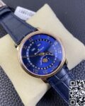 OM Factory Replica Blancpain Villeret 6654-3640-55 Blue Dial Size 40mm Series