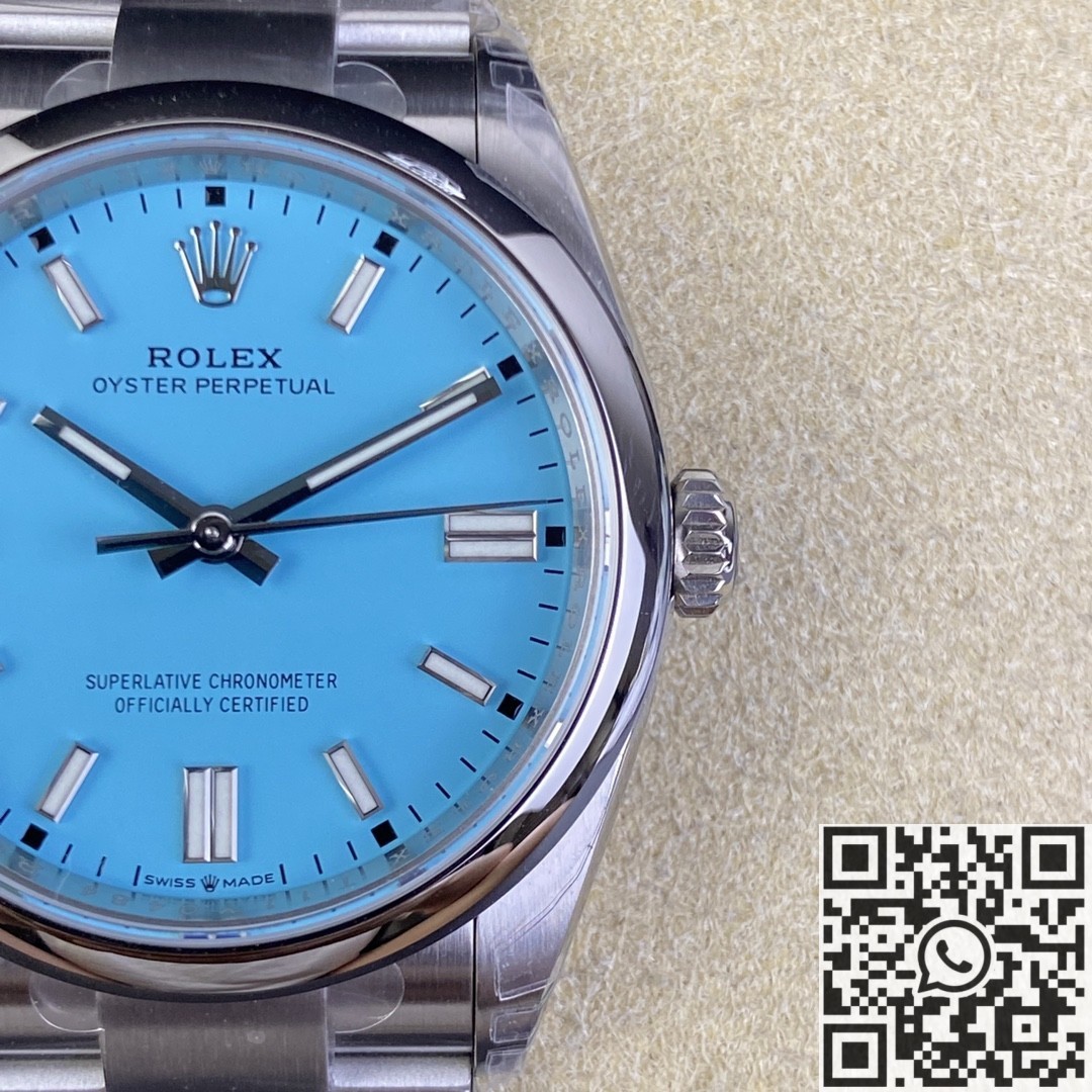 VS Factory Replica Rolex Oyster Perpetual M126000-0006 Tiffany Blue Dial