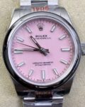 EW Factory Replica Rolex Oyster Perpetual M277200-0009 Candy Pink Dial Watch