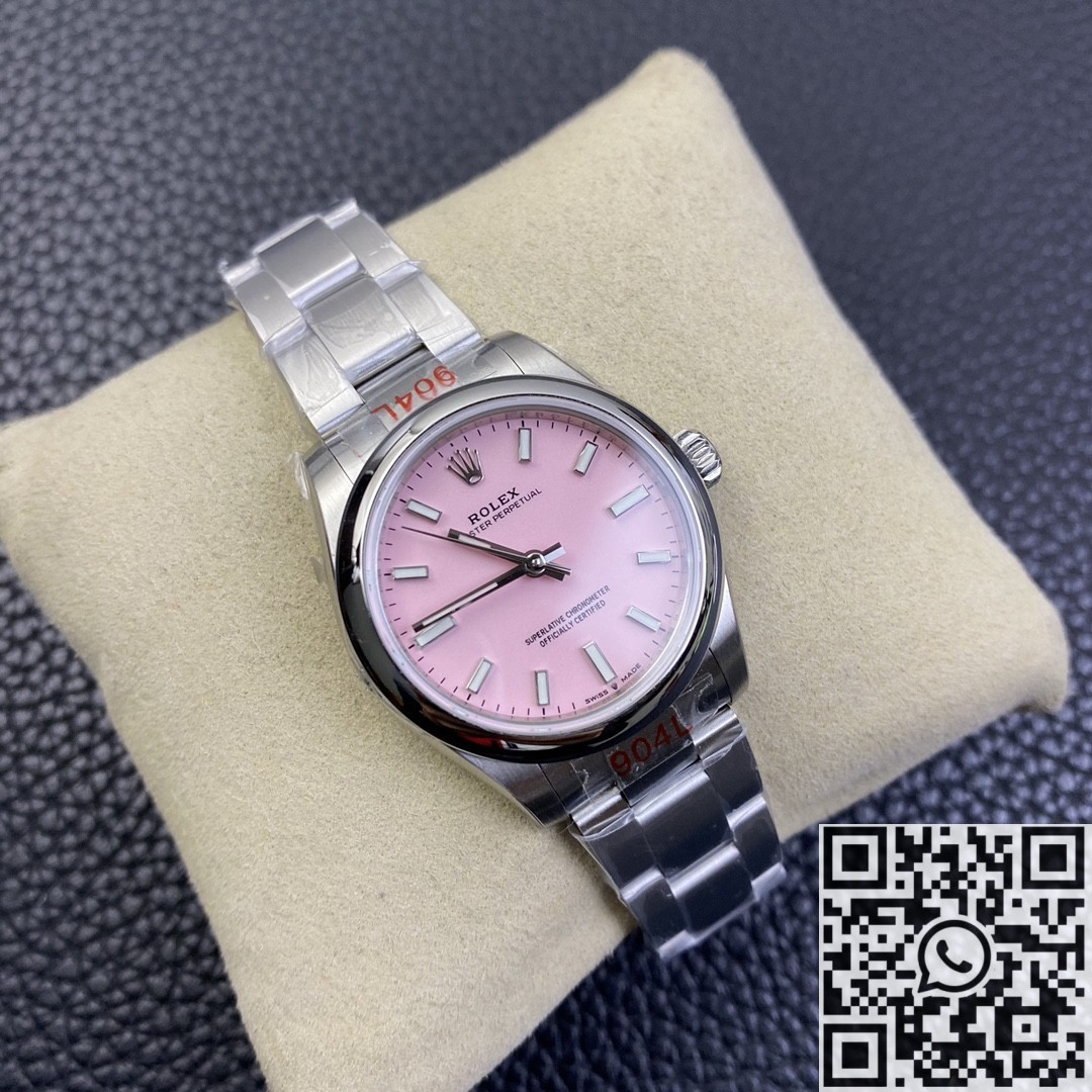 EW Factory Replica Rolex Oyster Perpetual M277200-0009 Candy Pink Dial Watch