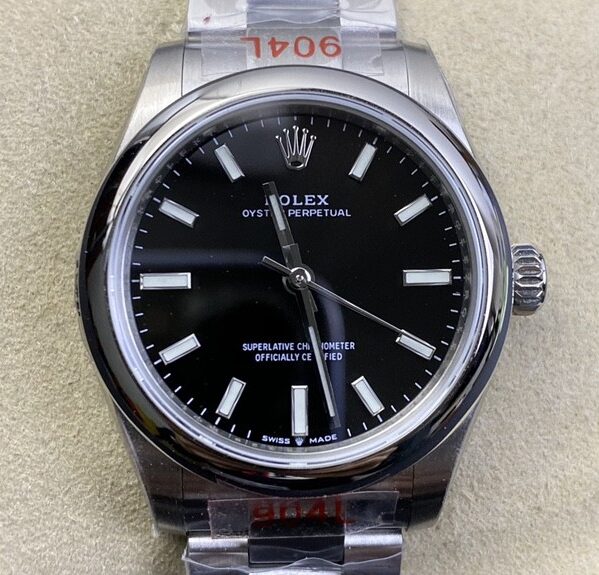 EW Factory Replica Rolex Oyster Perpetual M277200-0002 Black Dial Watch