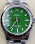 EW Factory Replica Rolex Oyster Perpetual M277200-0006 Green Dial Watch