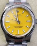 EW Factory Replica Rolex Oyster Perpetual M277200-0005 Yellow Dial Watch