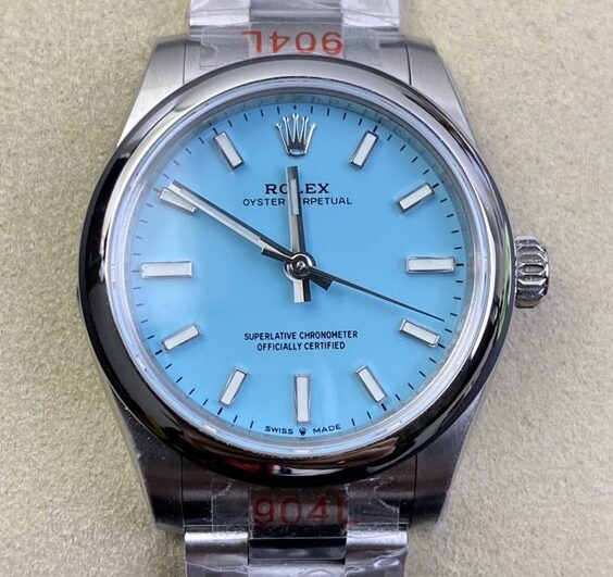 EW Factory Replica Rolex Oyster Perpetual M277200-0007 Tiffany Blue Dial Watch