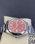 EW Factory Replica Rolex Oyster Perpetual M124300-0007 Coral Red Dial