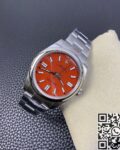 EW Factory Replica Rolex Oyster Perpetual M124300-0007 Coral Red Dial