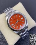 EW Factory Replica Rolex Oyster Perpetual M124300-0007 Coral Red Dial