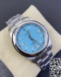 EW Factory Replica Rolex Oyster Perpetual M124300-0006 Tiffany Blue Dial Watch