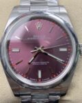 AR Factory Replica Rolex Oyster Perpetual M114300-0002 Red Grape Dial Watches