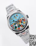 EW Factory Replica Rolex Oyster Perpetual M277200-00010 Turquoise Blue Dial