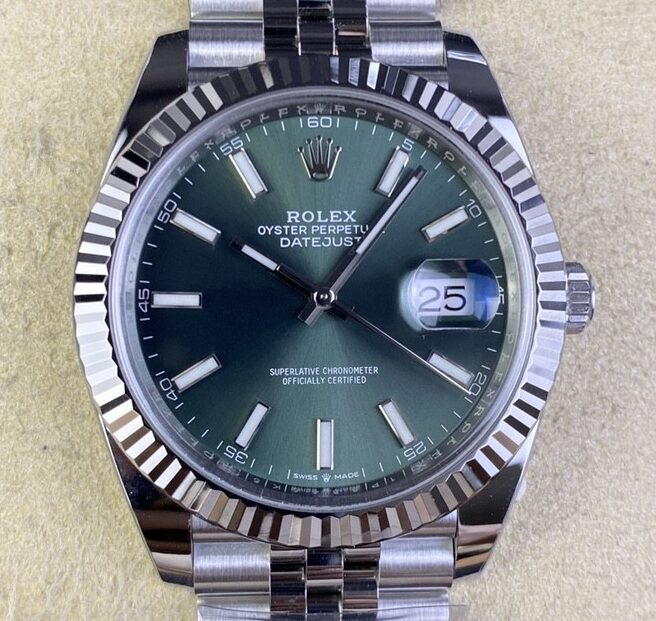 Clean Factory Replica Rolex Datejust M126334-0028 Olive Green Dial