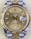 VS Factory Fake Rolex Datejust M126234-0045 Champagne Dial Size 36mm Watch