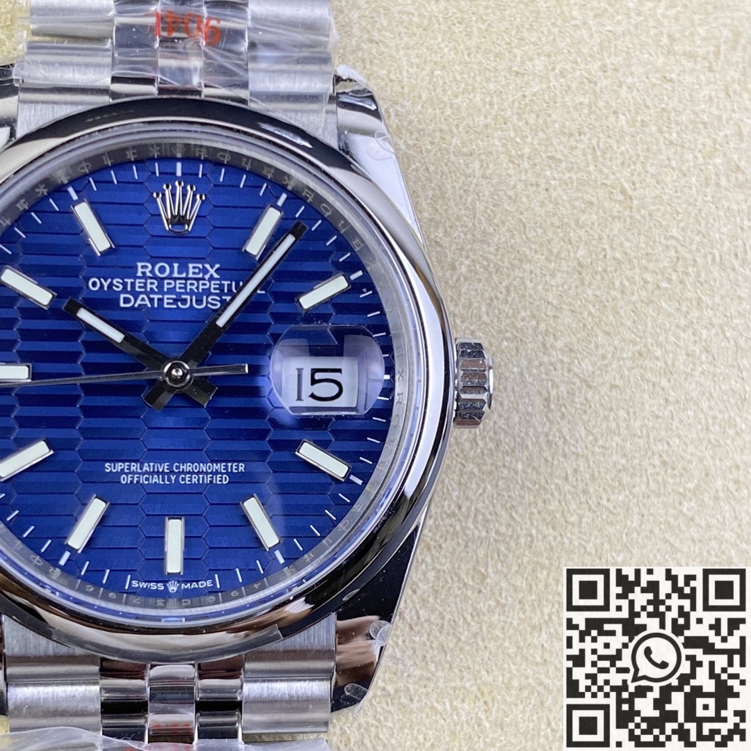 GM Factory Fake Rolex Datejust M126200-0021 Bright Blue Dial Size 36mm